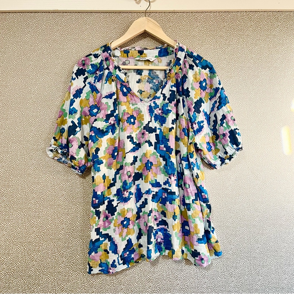 🆑 XL Sonoma Floral Short Sleeve Top